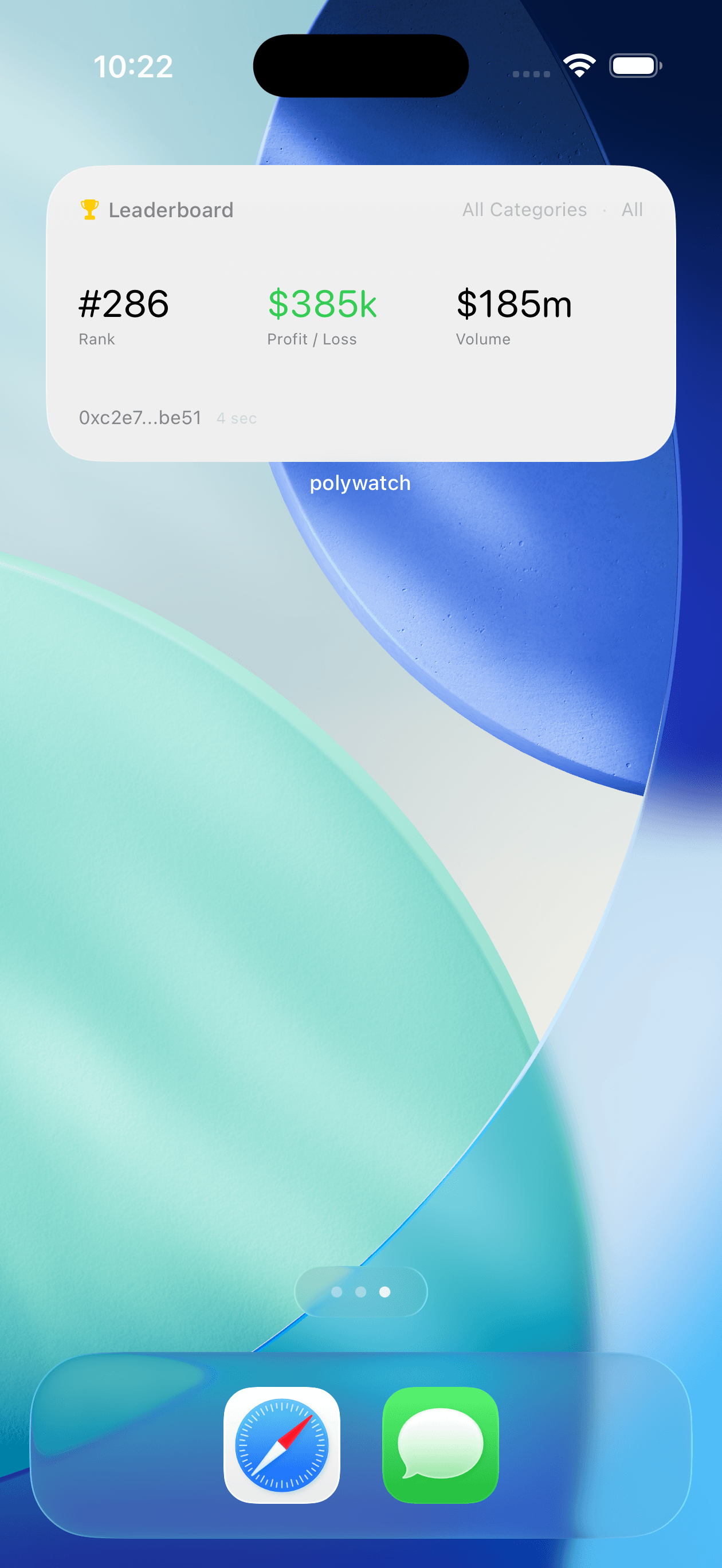 Leaderboard widget — medium